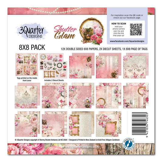 3 Quarter Designs - Shutter Glam  Collection 8x8 Pack