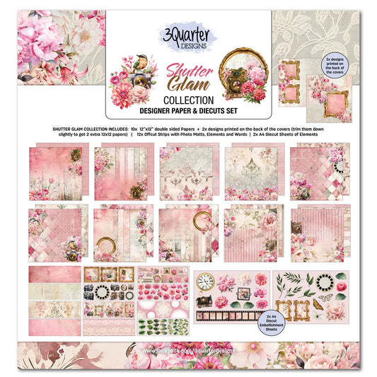 3 Quarter Designs - Shutter Glam Collection Designer Paper & Diecuts Set