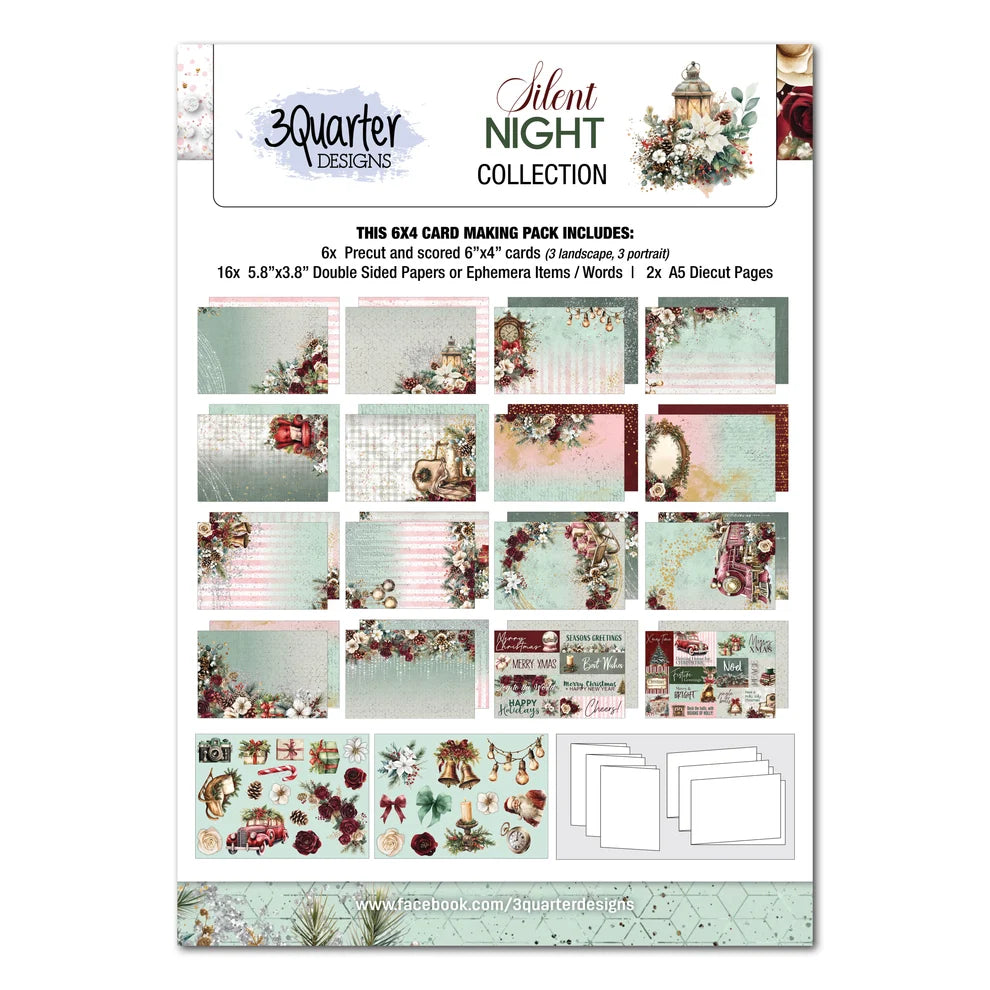 3 Quarter Designs - Silent Night Collection 6x4 Card Pack