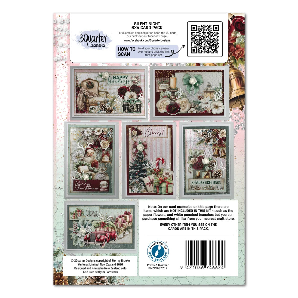 3 Quarter Designs - Silent Night Collection 6x4 Card Pack