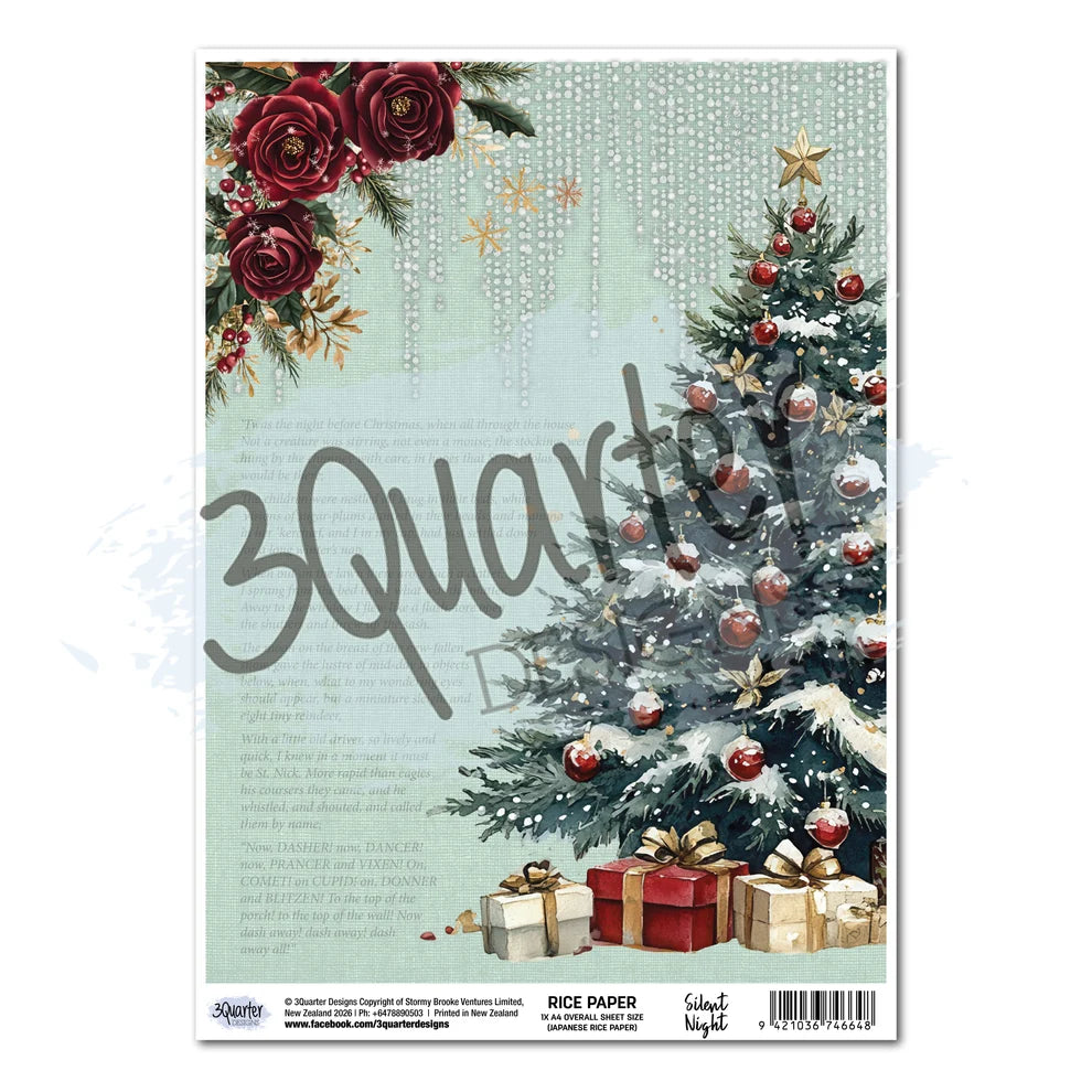 3 Quarter Designs - Rice Paper  - Silent Night