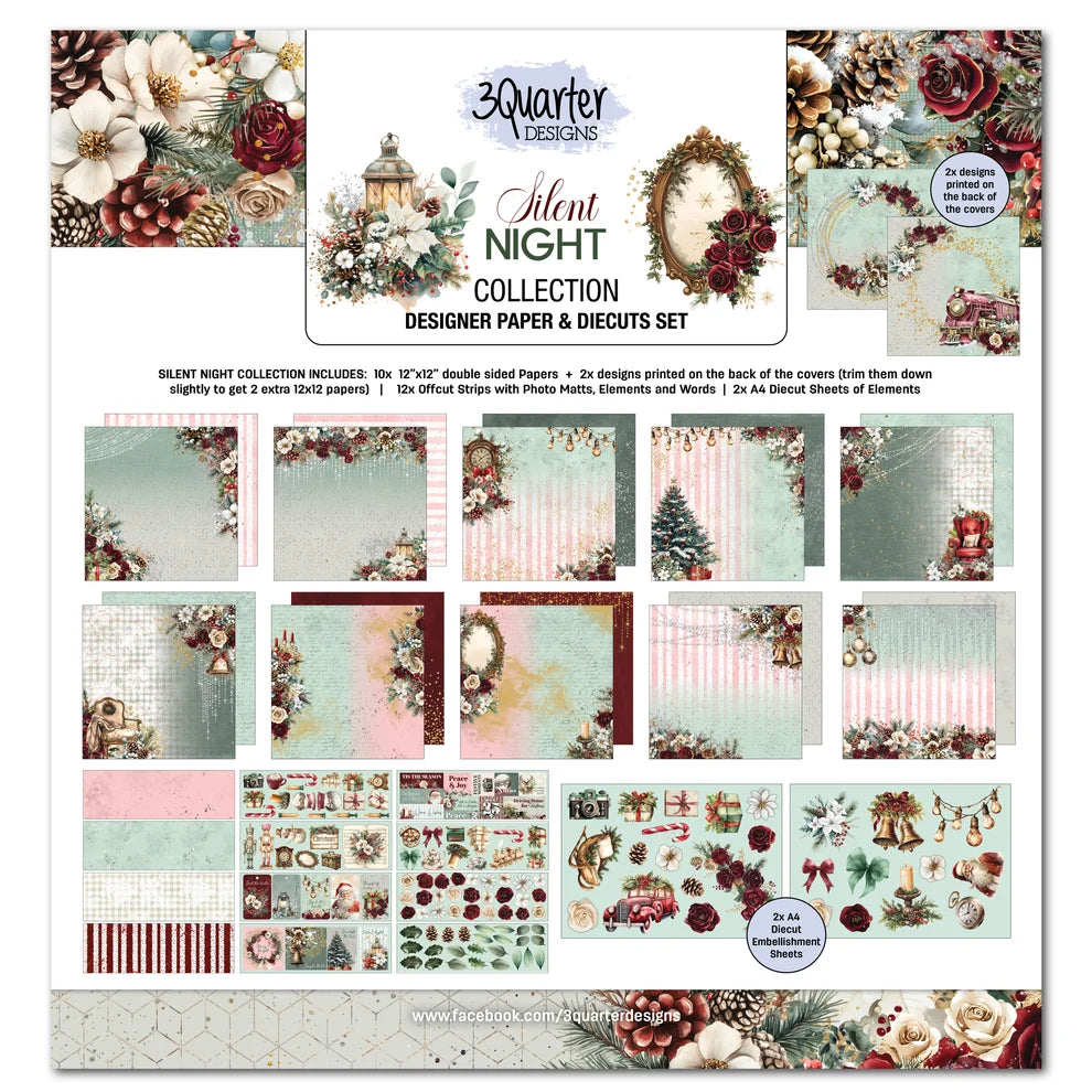 3 Quarter Designs - Silent Night Collection Designer Paper & Diecuts Set