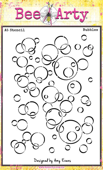 Bee Arty Stencil A5 - Bubbles