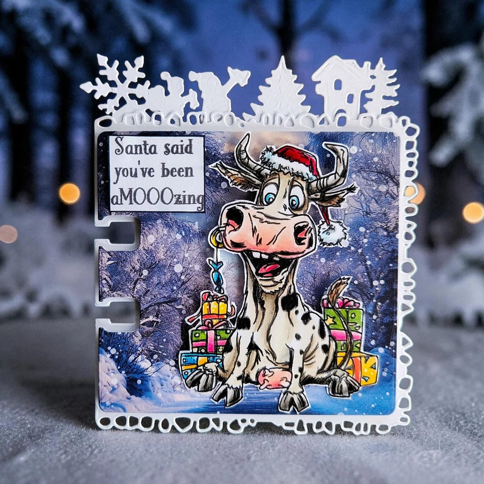 AALL & CREATE - A6 Stamps -Moo-ry Christmas # 1496