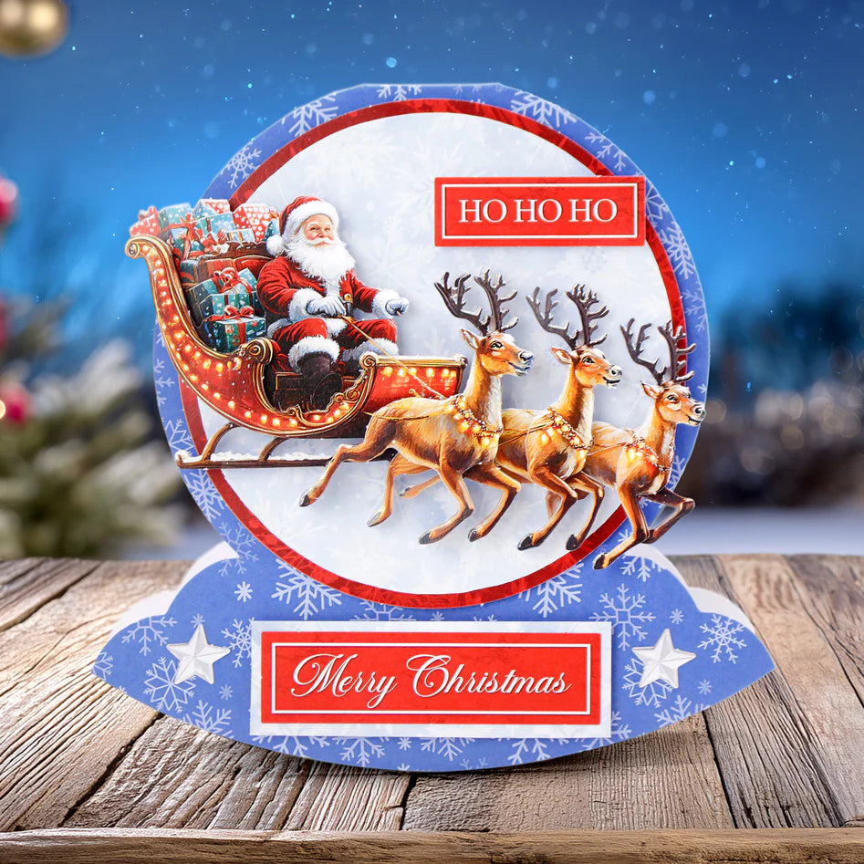 Katy Sue - Die Cut 3D decoupage - Santa In The Sky