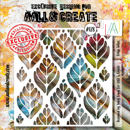 AALL & CREATE - 6X6  Stencil  - Crisp Tulips # 178