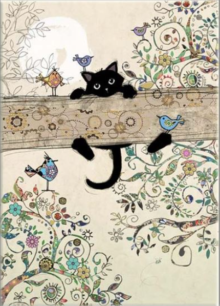 Bug Art Luxury Greeting Cards -Branch Kitty