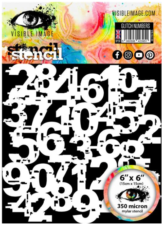 Visible Image Stencils - Glitch Numbers
