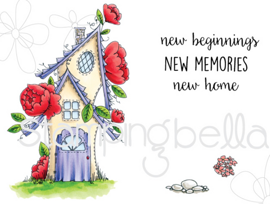 Stamping Bella - Cling Stamps - Tiny Townie Fairy Garden House