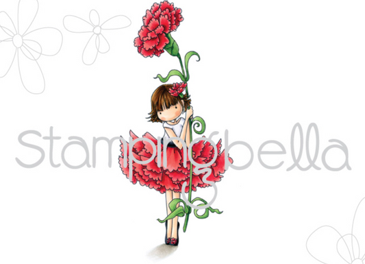 Stamping Bella - Cling Stamps - Tiny Townie Garden Girl Carnation