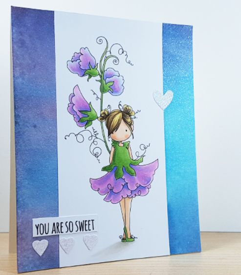 Stamping Bella - Cling Stamps - Tiny Townie Garden Girl Sweet Pea
