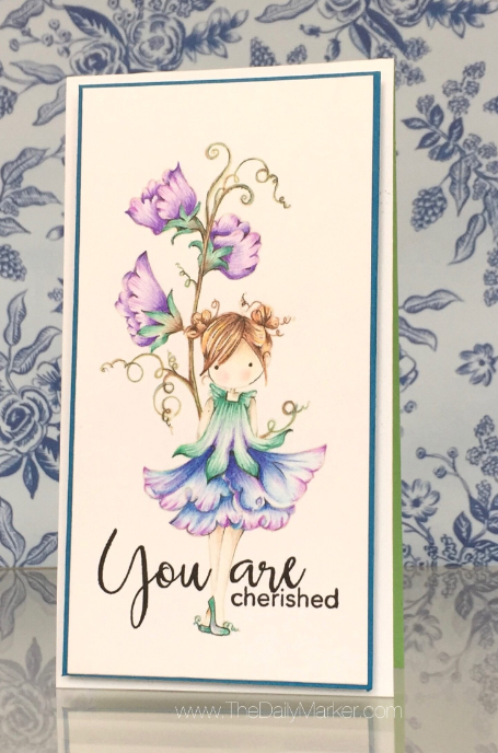 Stamping Bella - Cling Stamps - Tiny Townie Garden Girl Sweet Pea