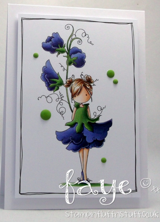 Stamping Bella - Cling Stamps - Tiny Townie Garden Girl Sweet Pea