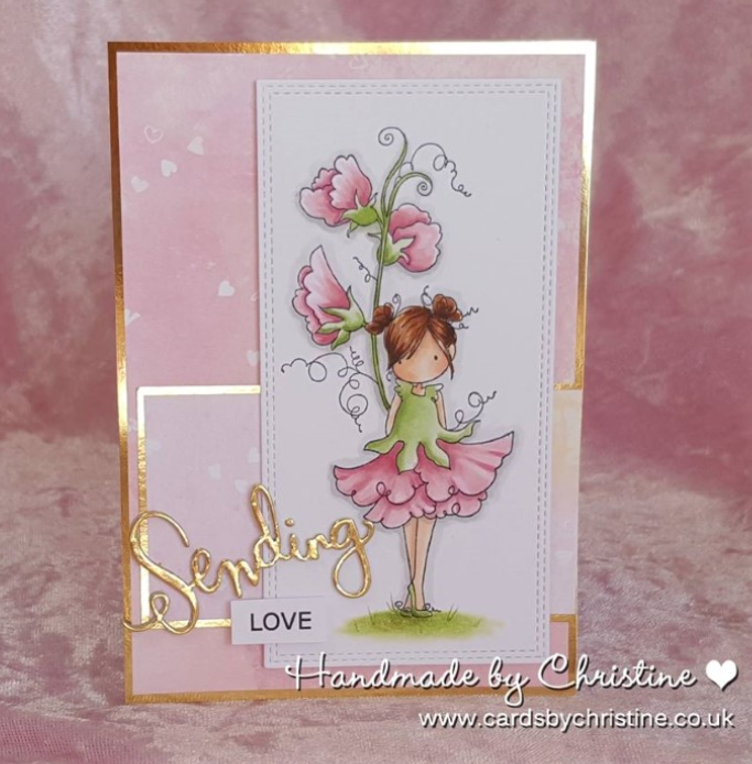 Stamping Bella - Cling Stamps - Tiny Townie Garden Girl Sweet Pea