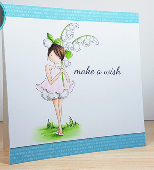 Stamping Bella - Cling Stamps - Tiny Townie Garden Girl Lily Of the Valley