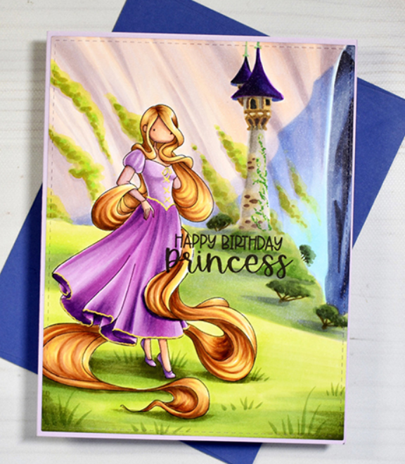 Stamping Bella - Cling Stamps - Uptown Girl Rapunzel