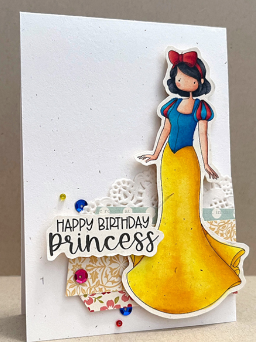 Stamping Bella - Cling Stamps - Princess Sentiment Set