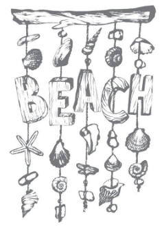 Kaszazz Rubber Stamp - Beach Mobile