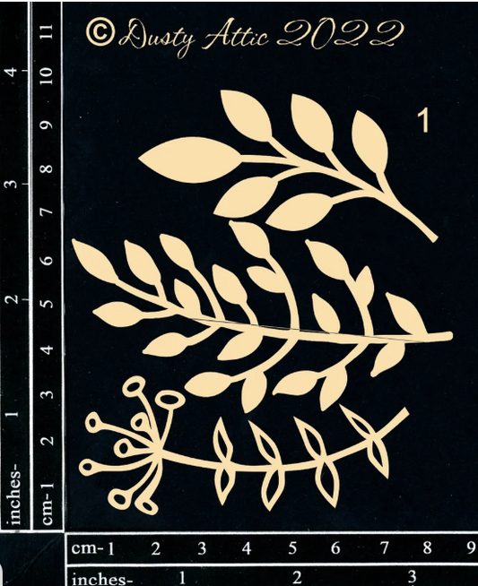 Dusty Attic - Chipboard - Botanic Mix #1