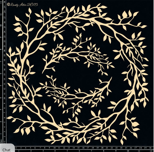 Dusty Attic - Chipboard - Leafy Frame Set #2