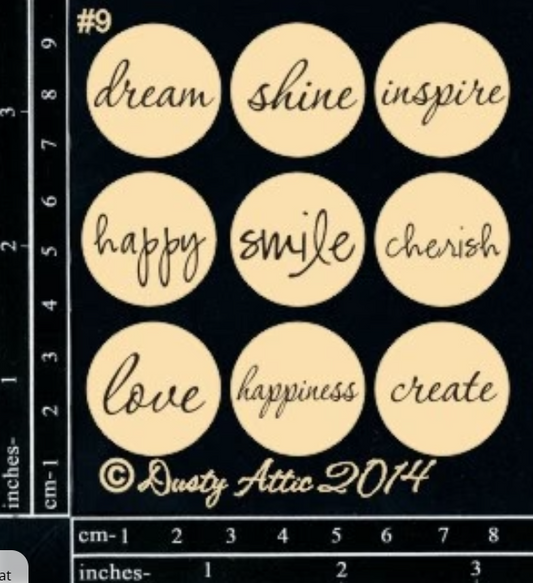 Dusty Attic - Chipboard - Page Pebbles #9
