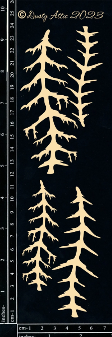 Dusty Attic - Chipboard - Grinchy Trees