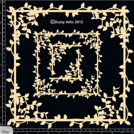 Dusty Attic - Chipboard - De Vine Frame Set