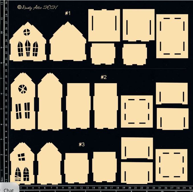 Dusty Attic - Chipboard - 3D Haunted House Set
