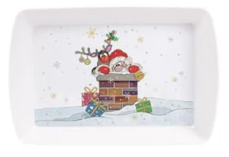 Bug Art Kooks Xmas Melamine Trays