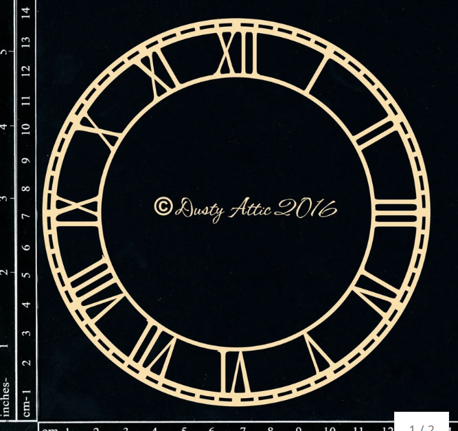 Dusty Attic - Chipboard  - Skeleton Clock