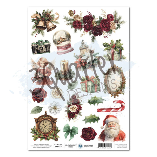 3 Quarter Designs -  Sticker Sheet  - Silent Night