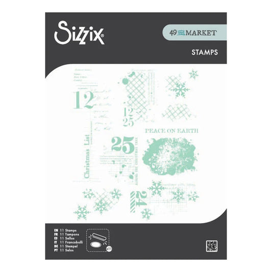 Sizzix - 49 and Market Clear Stamp - Holiday Textures