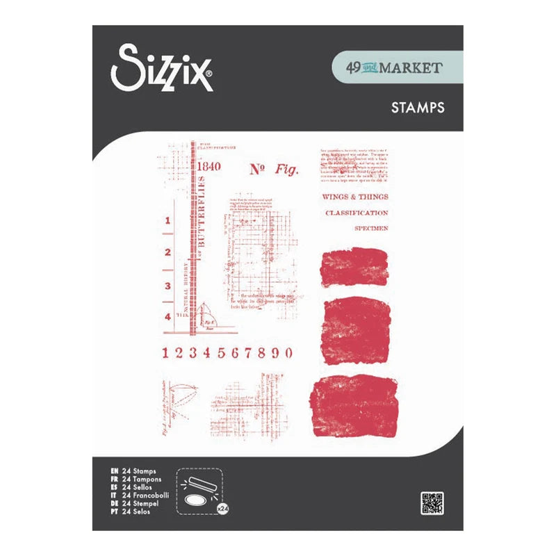 Sizzix - 49 and Market Clear Stamp - Wings & Things