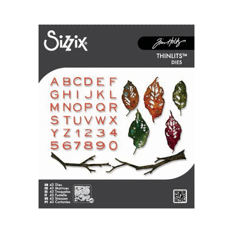 Sizzix - Thinlits Dies - Vault Leaves + Sticks