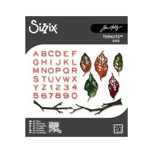 Sizzix - Thinlits Dies - Vault Leaves + Sticks