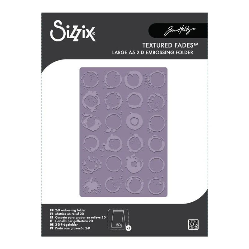 Sizzix - 3D Textured Fades Large A5 2-D Embossing Folder Vault Ringer
