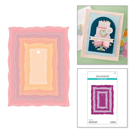 Spellbinders- Paper Arts -  Cutting Dies - Playful Stitched Panels