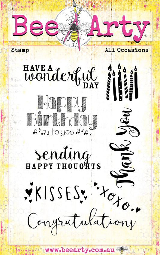 Bee Arty Acrylic Stamps - All Occasions