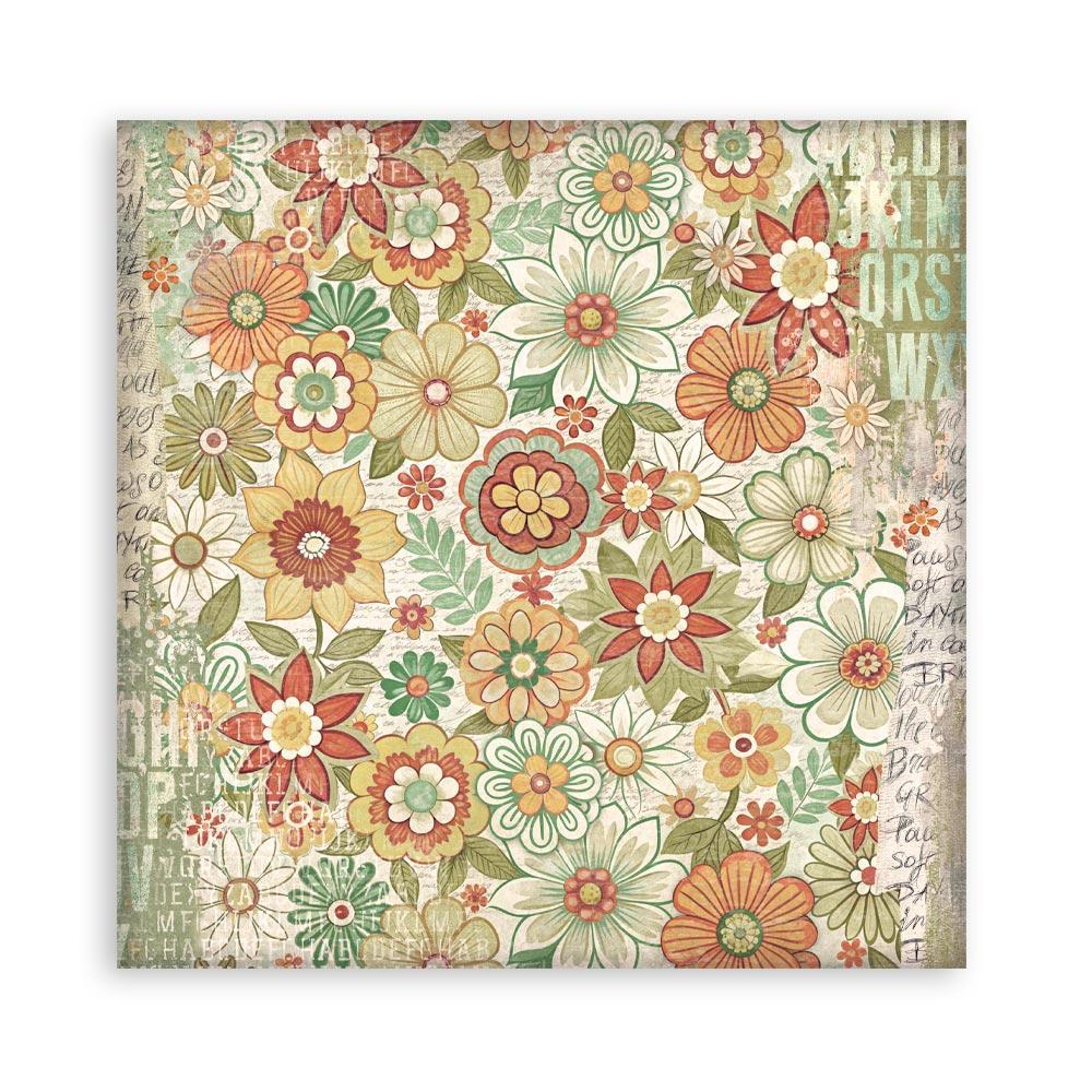 Stamperia - 8''x 8'' Double Sided Paper Pad - Backgrounds selection- Furry Friends