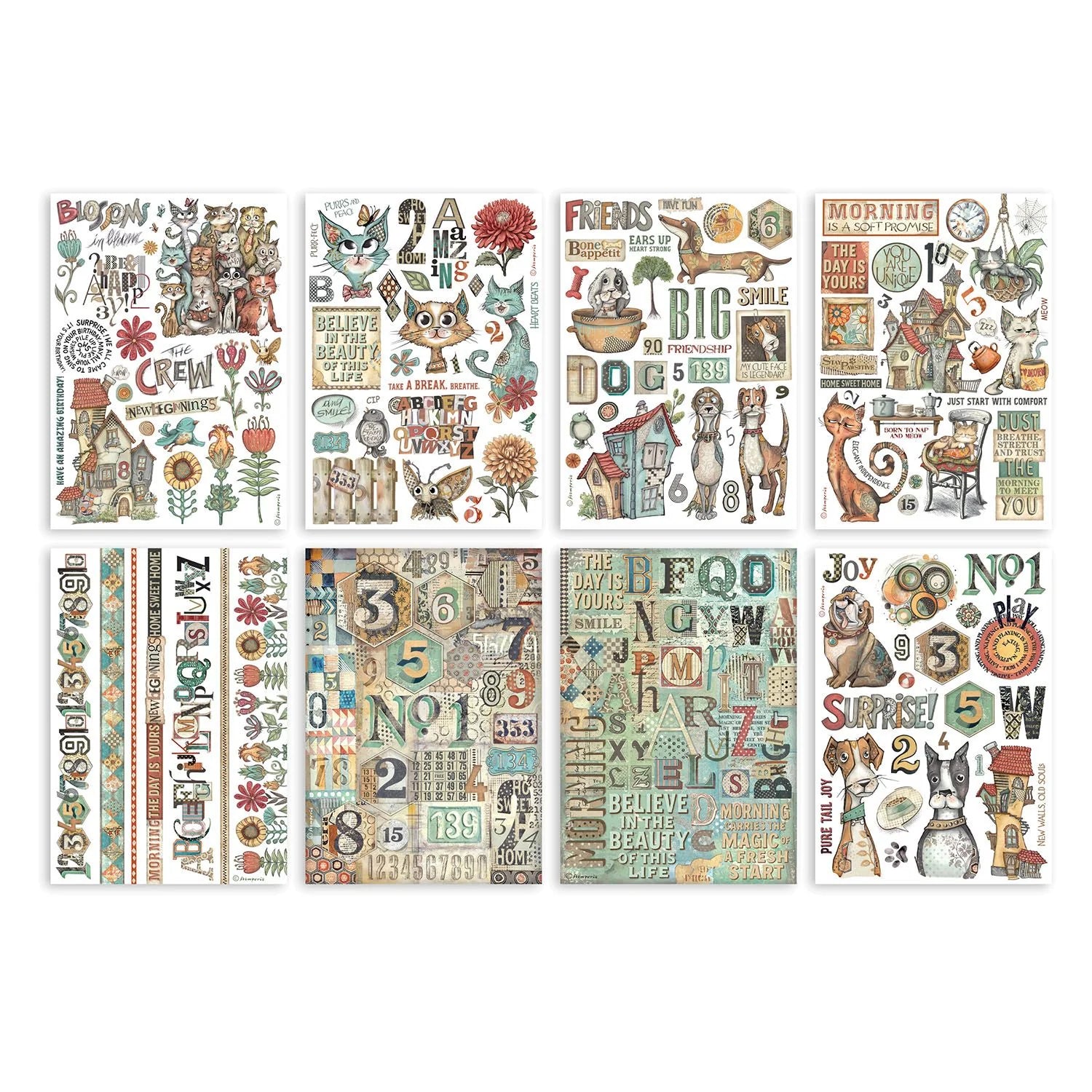 Stamperia - A5 Washi Pad Sheets - Furry Friends