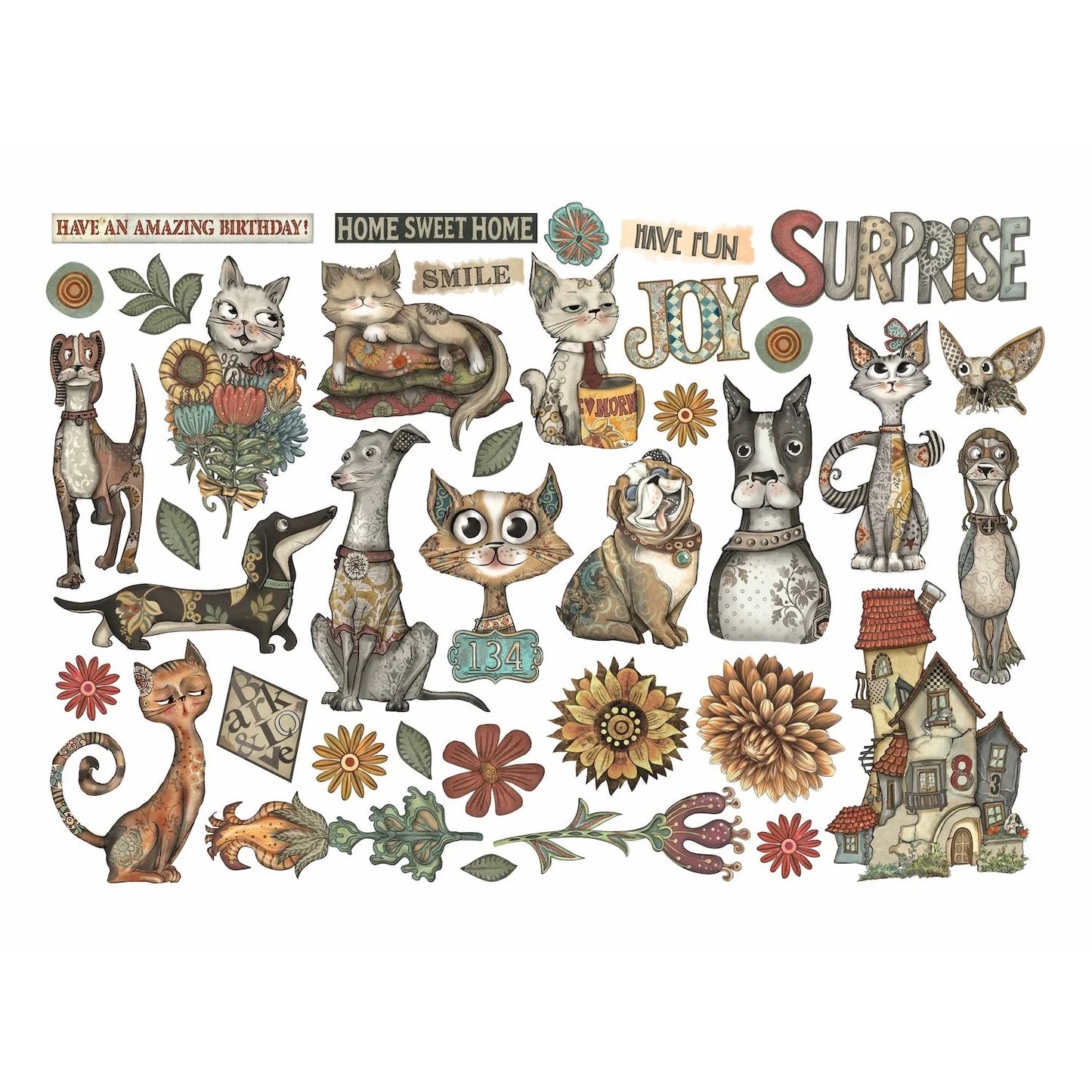 Stameria - Designer's Choice Kit - Furry Friends