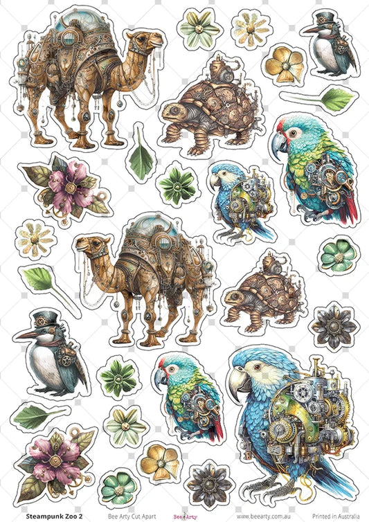 Bee Arty - A4 Cut Out Sheets - Steampunk Zoo 2