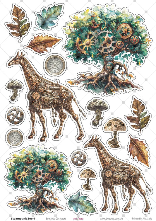 Bee Arty - A4 Cut Out Sheets - Steampunk Zoo 4