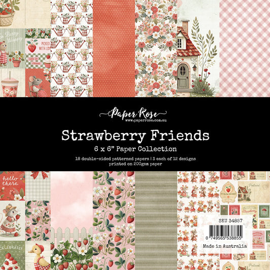 Paper Rose - Strawberry Friends 6'x6' Paper Collection