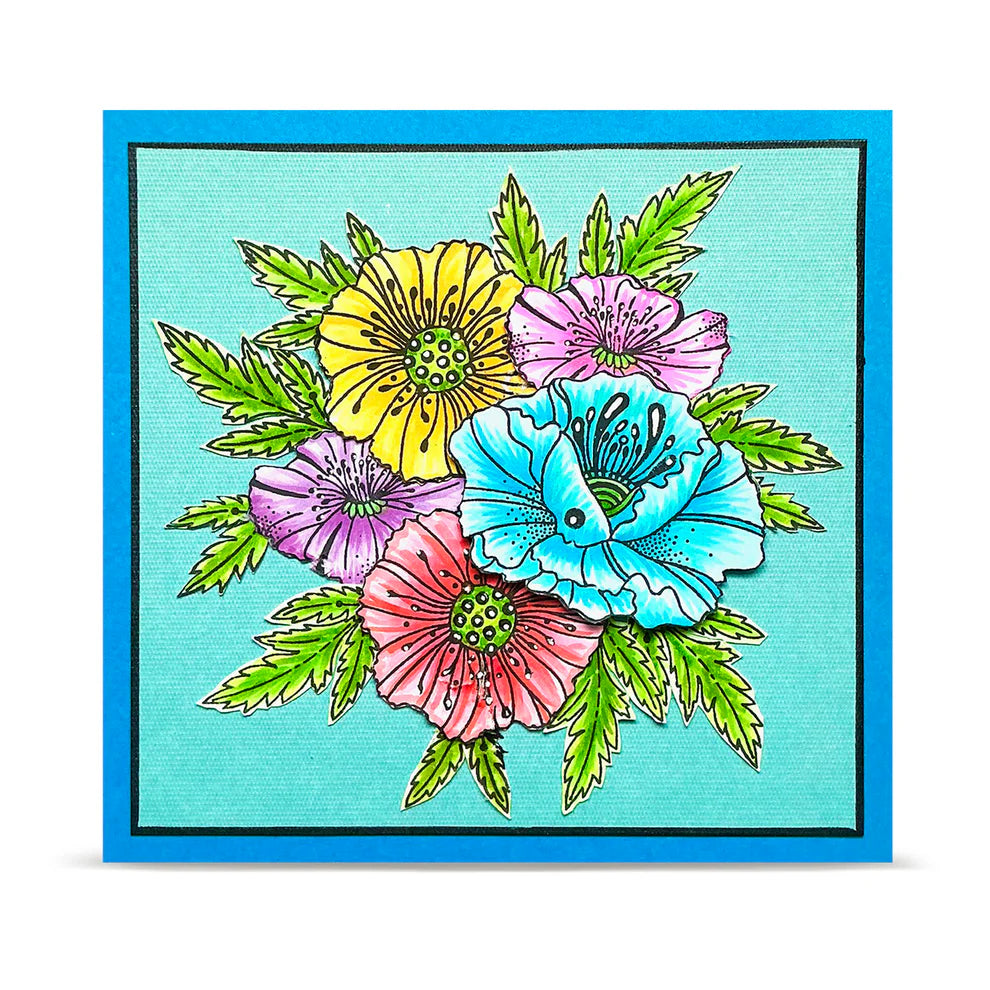 AALL & CREATE - A6 Stamps -Lovely Coquelicots #1479
