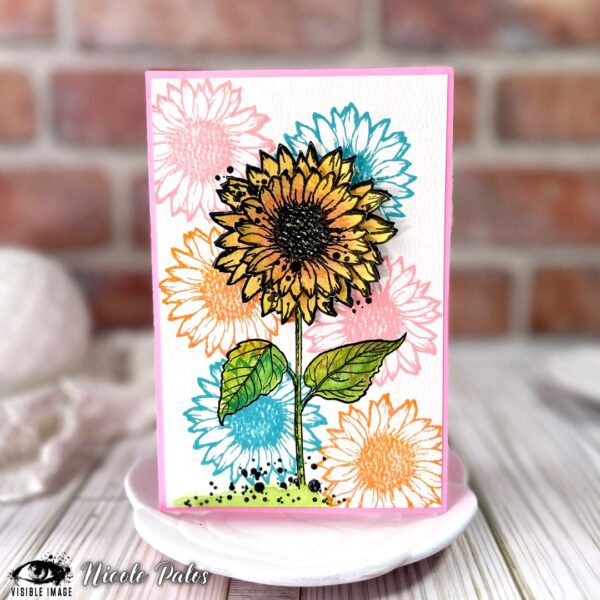 Visible Image clear stamps -Sunflower Grunge