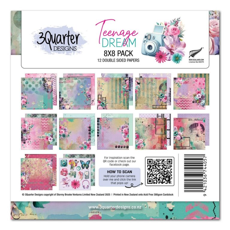 3 Quarter Designs - Teenage Dream Collection 8x8 Pack