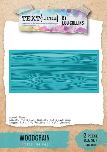 TEXT(ures) Woodgrain Craft Die Set