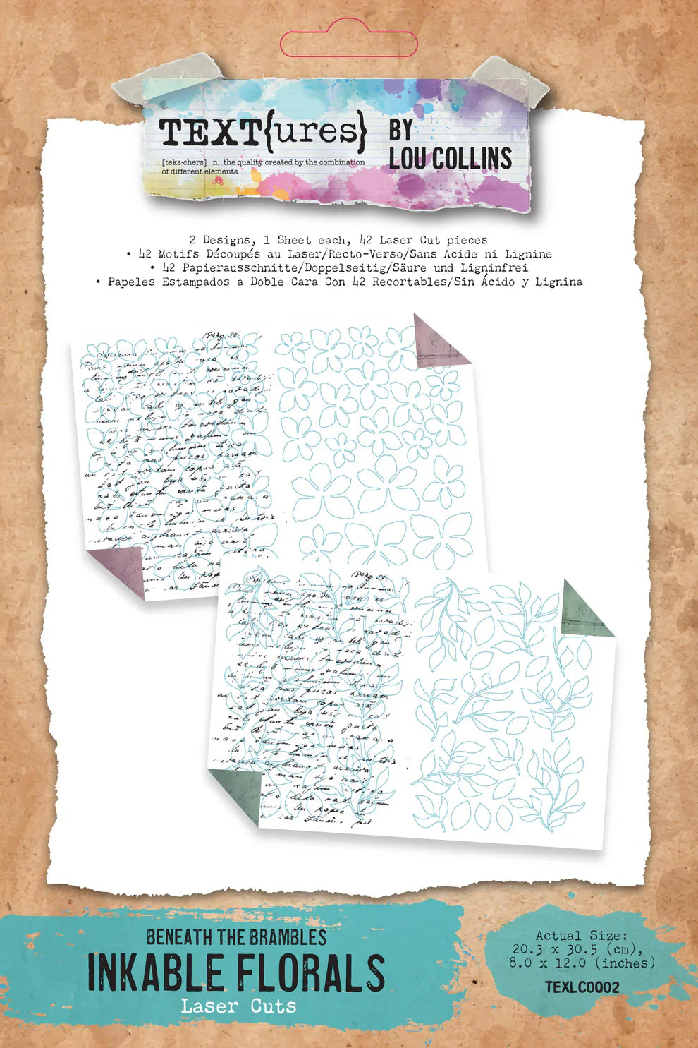  TEXT{ures} Beneath the Brambles Laser Cut Inkable Florals Pack