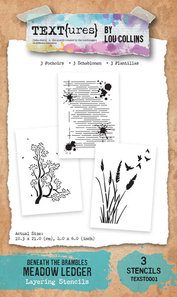 TEXT{ures} Beneath the Brambles Meadow Ledger Laying Stencils